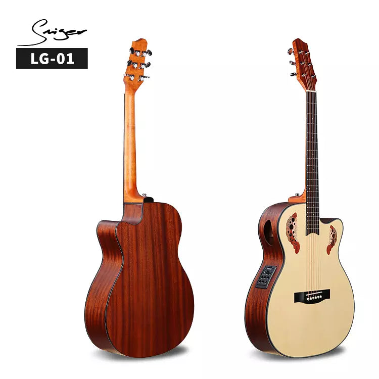 Smiger Acoustic Guitar 40inch with Special sound hole LG-01